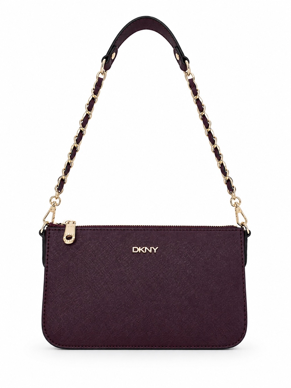 DKNY Saffiano Leather Shoulder Bag Baguette Purse